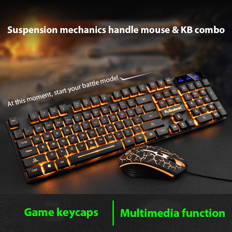 Gaming Keyboard And Mouse Combo Wireless - مجموعة لوحة مفاتيح وماوس KM320 مقاومة