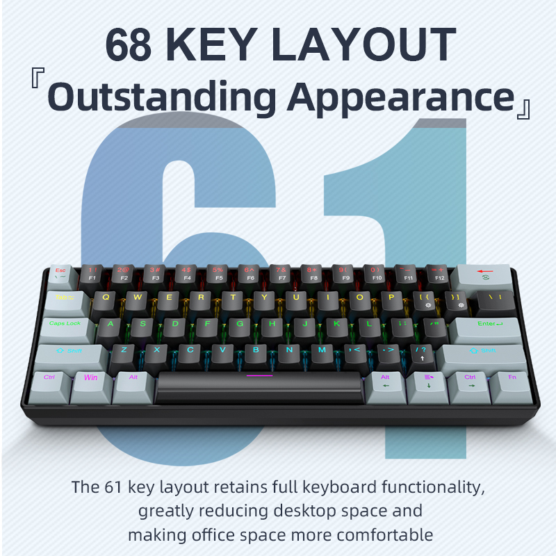 Gaming Keyboard Hot Swappable - لوحة مفاتيح ميكانيكية صغيرة من APAYADO