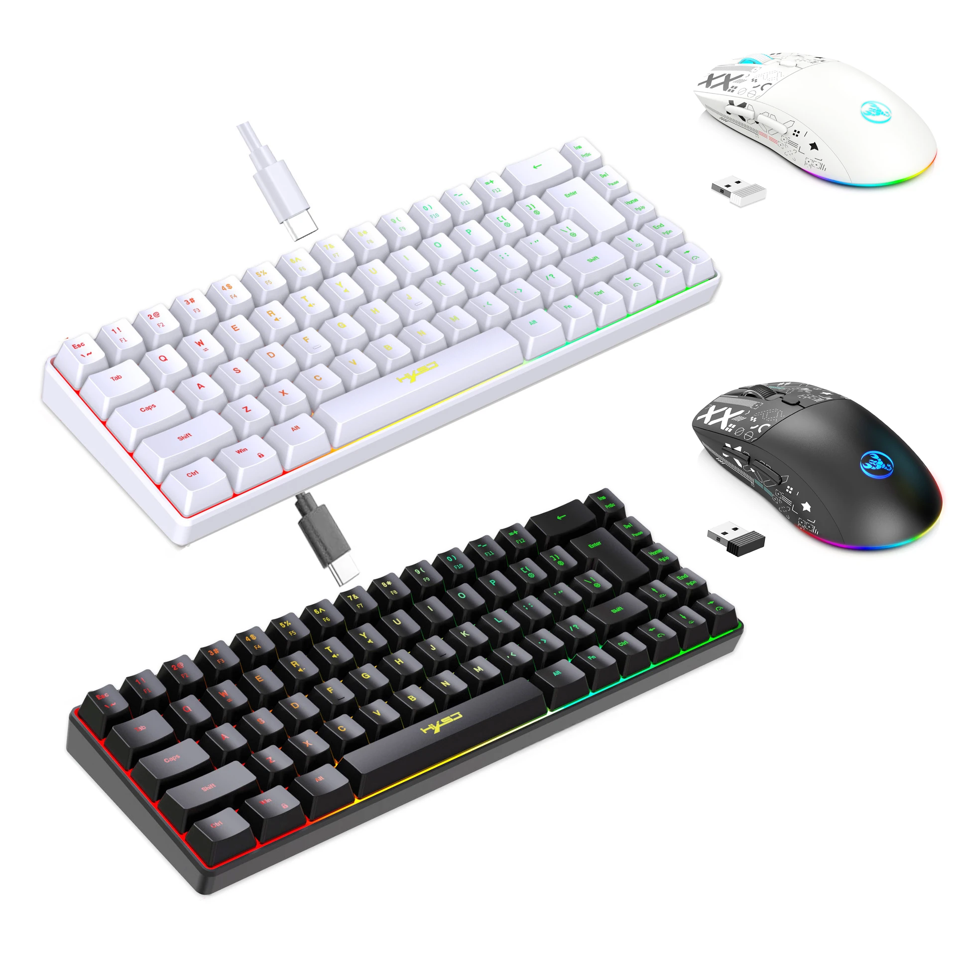 Gaming Keyboard And Mouse Combo Wireless - طقم لوحة مفاتيح وماوس مع إضاءة