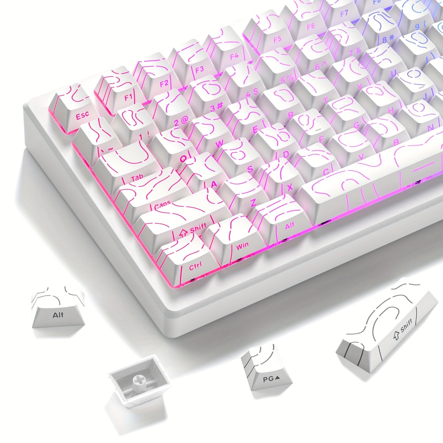 Gaming Keyboard Magnetic Switches - أغطية مفاتيح PBT كونتور لاين 2026،