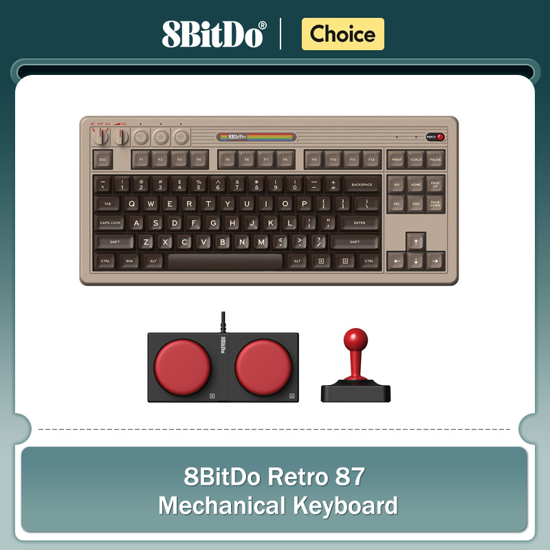 Gaming Keyboard Hot Swappable - لوحة مفاتيح ميكانيكية 8BitDo Retro، لوحة