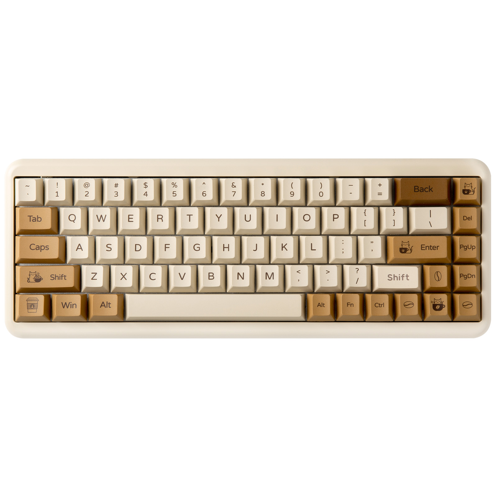 Gaming Keyboard Extension - أغطية مفاتيح YUNZII Coffee Cat PBT،