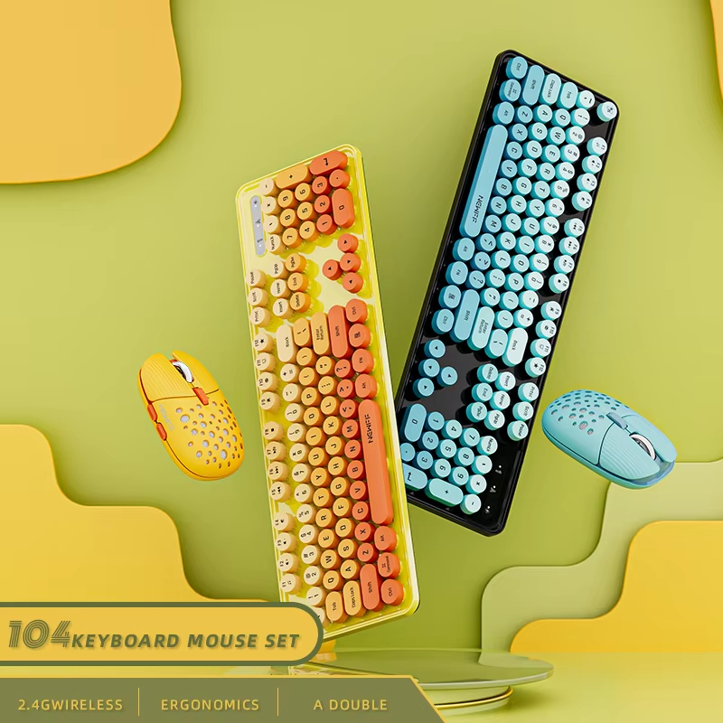 Gaming Keyboard And Mouse Combo Wireless - لوحة مفاتيح لاسلكية للألعاب بـ 104