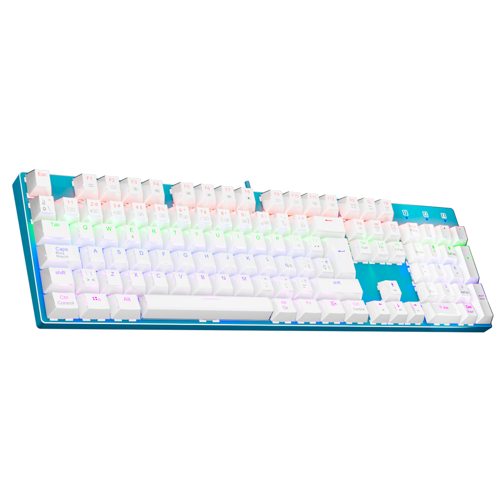 لوحة مفاتيح ميكانيكية سلكية لل - مراجعة Gaming Keyboard Blue Switches وسعره