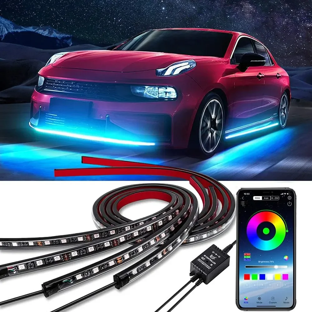 نيون LED RGB سيارة Underglow أ - مراجعة Rgb Underglow Strip وسعره