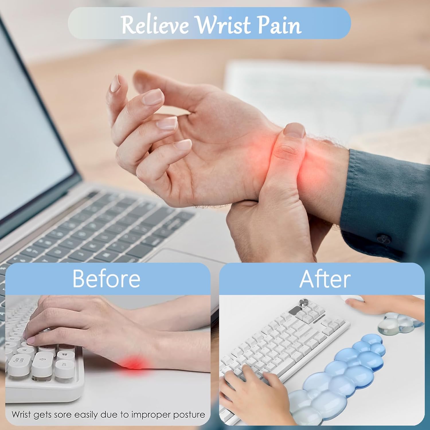 وسادة لوحة مفاتيح وماوس مريحة  - مراجعة Gaming Keyboard Hand وسعره