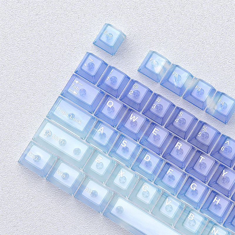 أغطية مفاتيح شفافة من البولي ك - مراجعة Gaming Keyboard Blue Switches وسعره