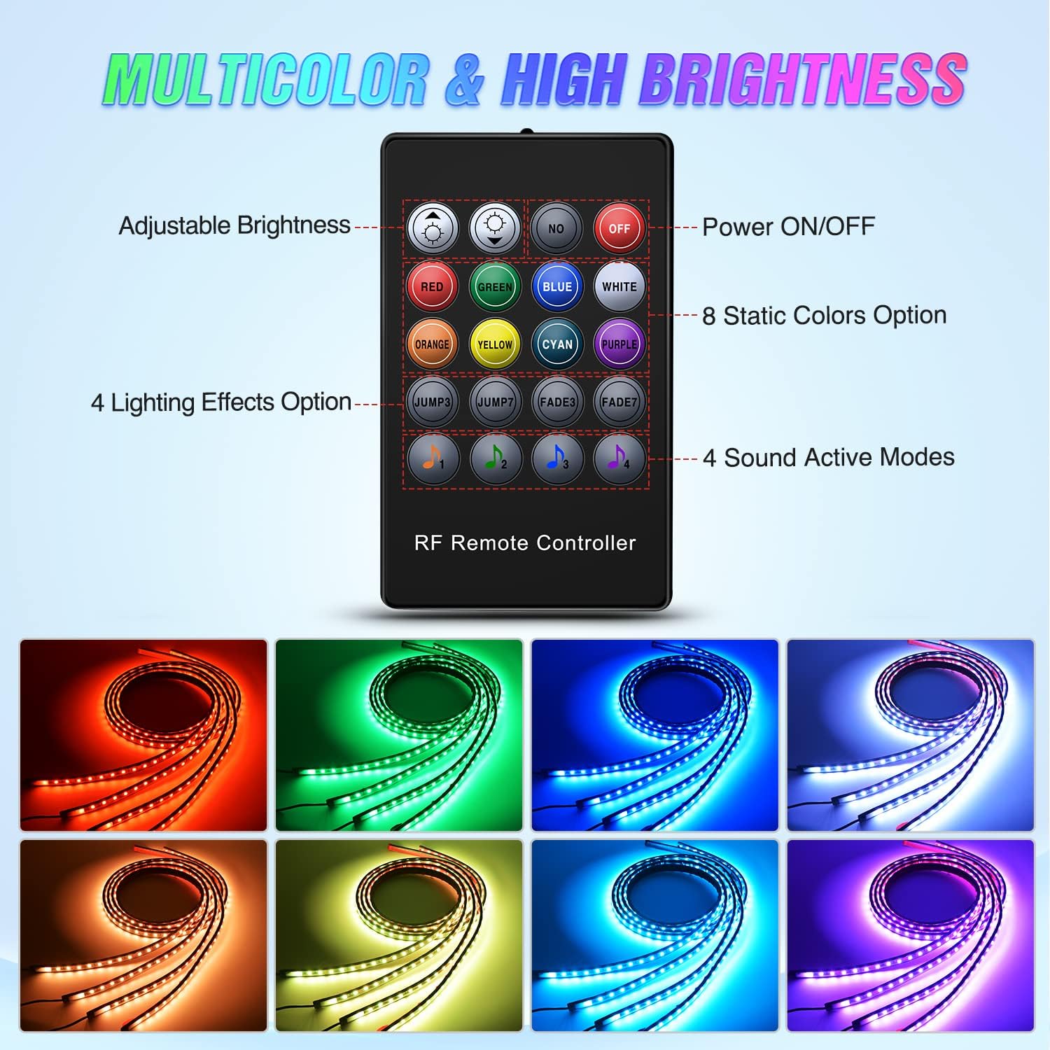 أشرطة إضاءة نيون سفلية للسيارا - مراجعة Rgb Underglow Strip وسعره