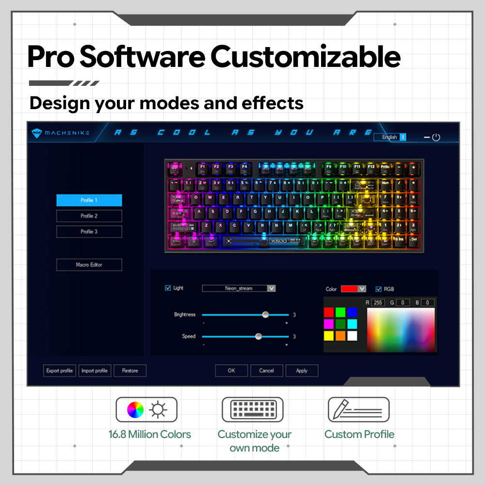 لوحة مفاتيح ميكانيكية سلكية Ma - مراجعة Gaming Keyboard Hot Swappable وسعره