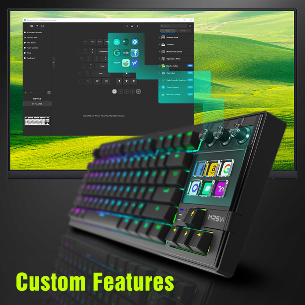 MRSVI K1 PRO لوحة مفاتيح LCD م - مراجعة Keyboard Gaming Mac وسعره