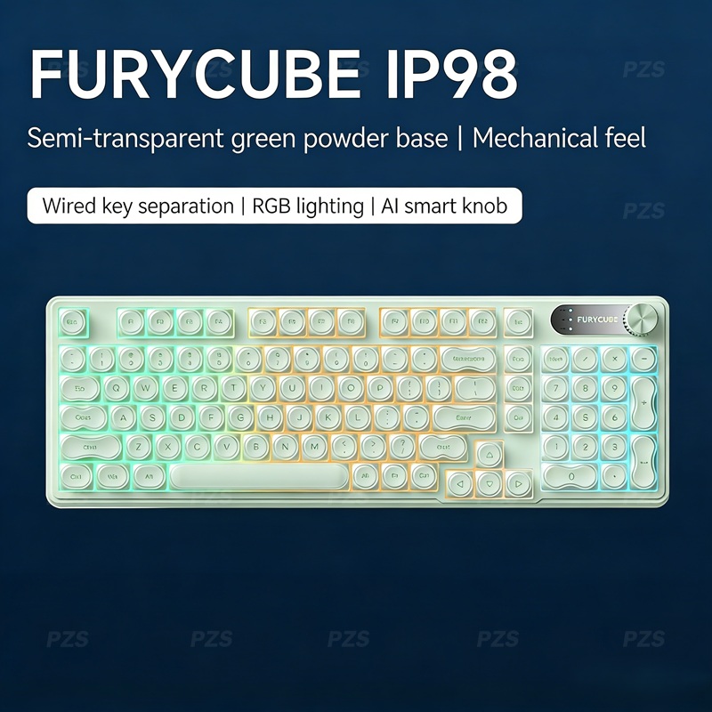 لوحة مفاتيح ألعاب سلكية FURYCU - مراجعة Gaming Keyboard Ip98 وسعره