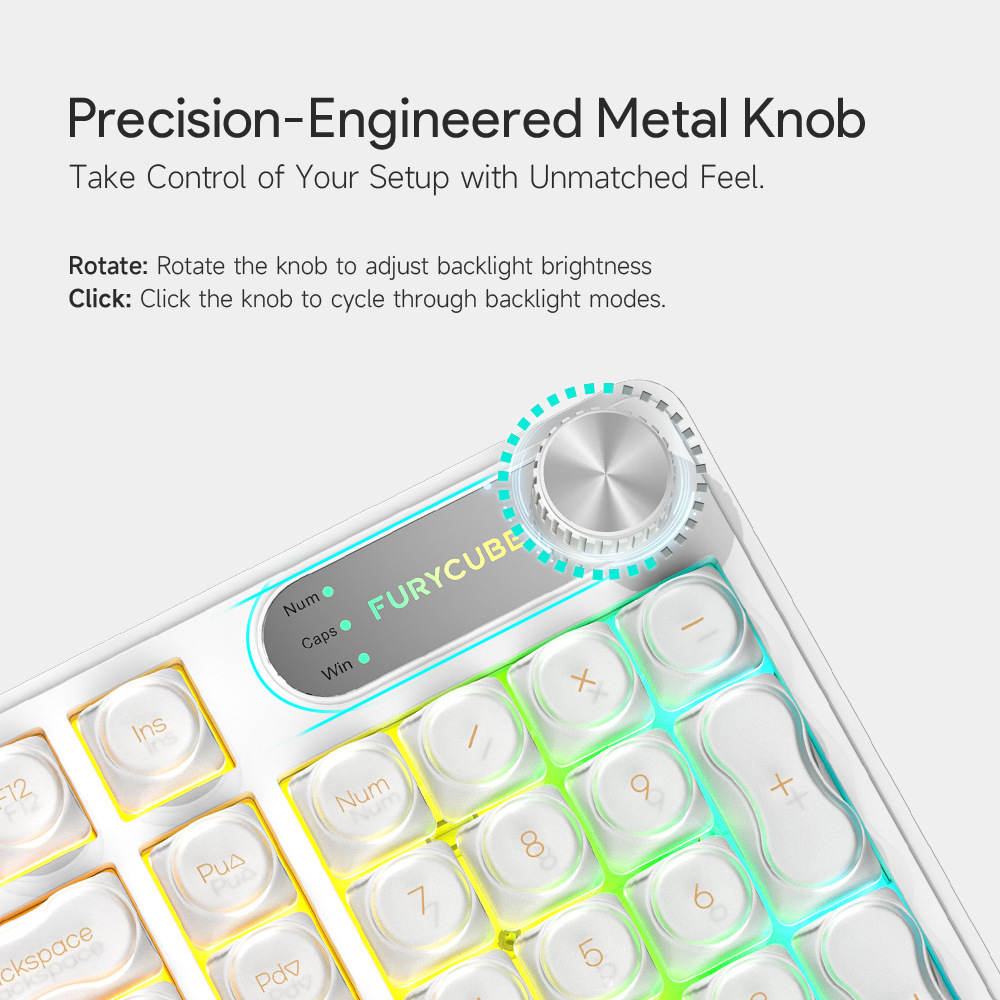لوحة مفاتيح ألعاب سلكية FURYCU - مراجعة Gaming Keyboard Ip98 وسعره