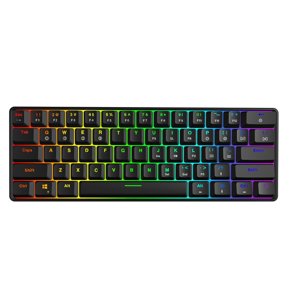 SKYLOONG GK61 لوحة مفاتيح ألعا - مراجعة Gaming Keyboard Blue Switches وسعره