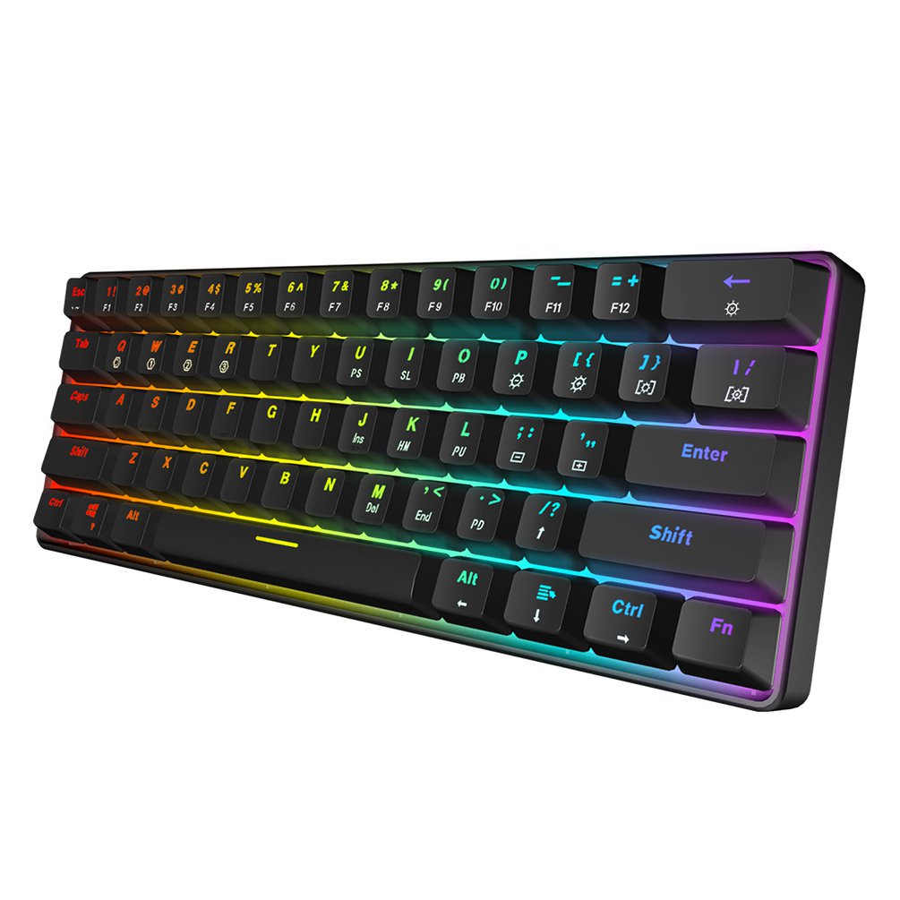 SKYLOONG GK61 لوحة مفاتيح ألعا - مراجعة Gaming Keyboard Blue Switches وسعره