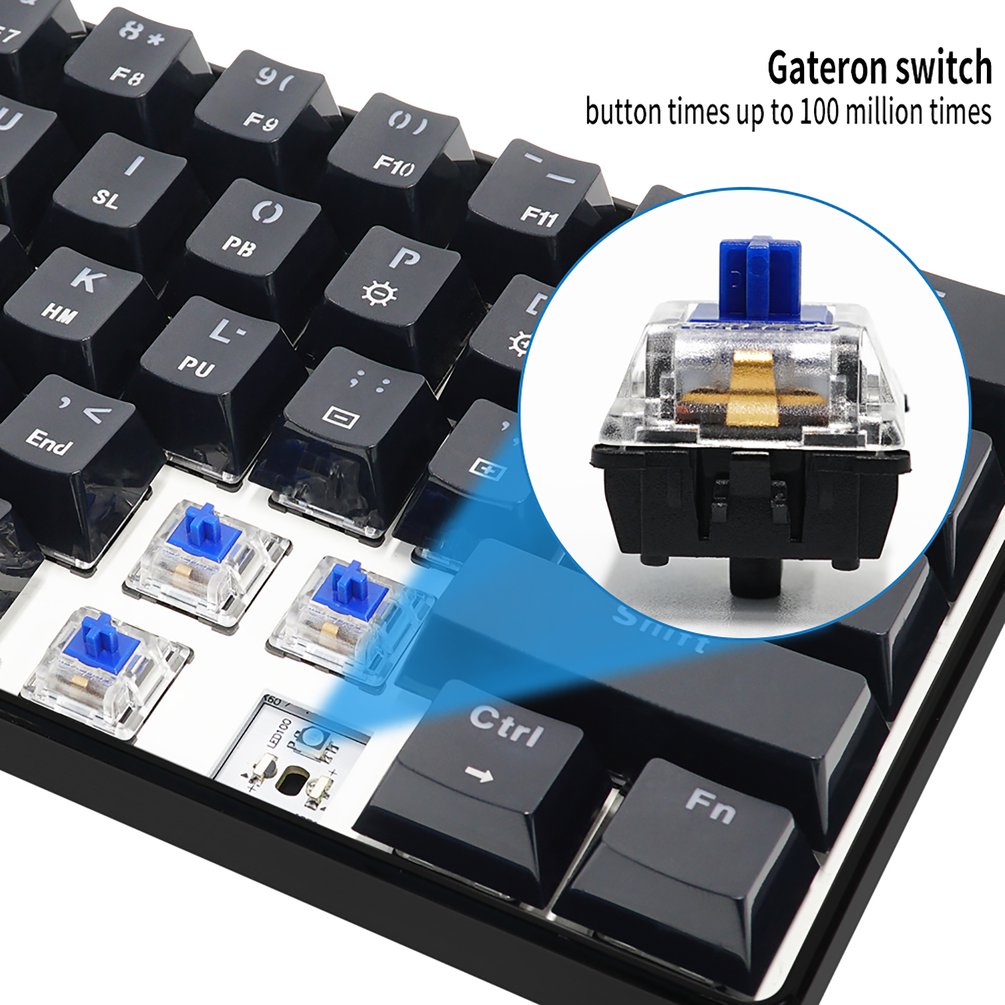 SKYLOONG GK61 لوحة مفاتيح ألعا - مراجعة Gaming Keyboard Blue Switches وسعره