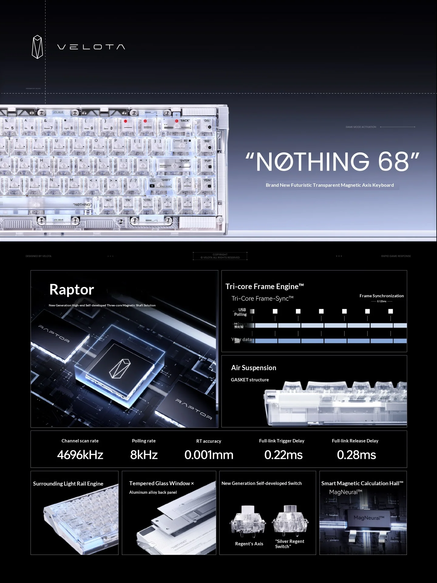 لوحة مفاتيح ATK Velota Nothing - مراجعة Gaming Keyboard Hall Effect Switches وسعره