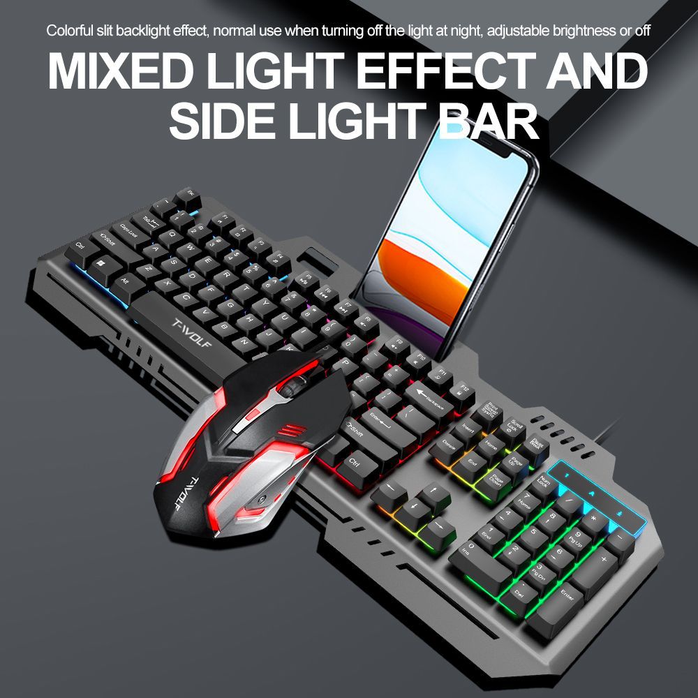 لوحة مفاتيح سلكية للألعاب T WO - مراجعة Gaming Keyboard Mouse Combo وسعره
