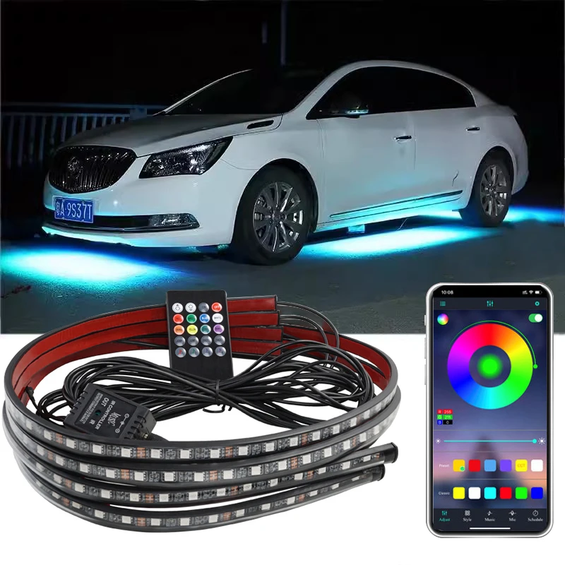 RGB مرنة مصباح ليد بار سيارة U - مراجعة Rgb Underglow Strip وسعره
