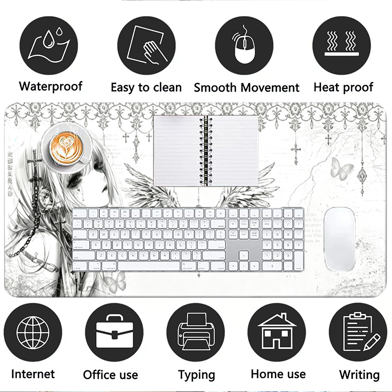 لوحة ماوس جلدية سوداء وبيضاء ب - مراجعة Gaming Keyboard Mouse وسعره