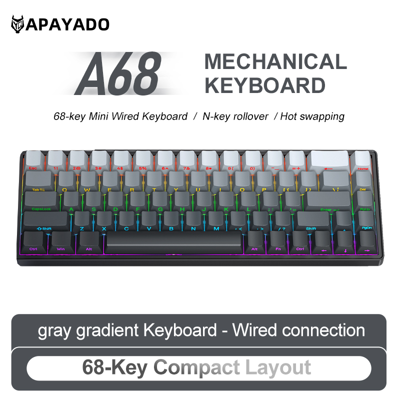 لوحة مفاتيح ميكانيكية سلكية AP - مراجعة Gaming Keyboard Blue Switches وسعره